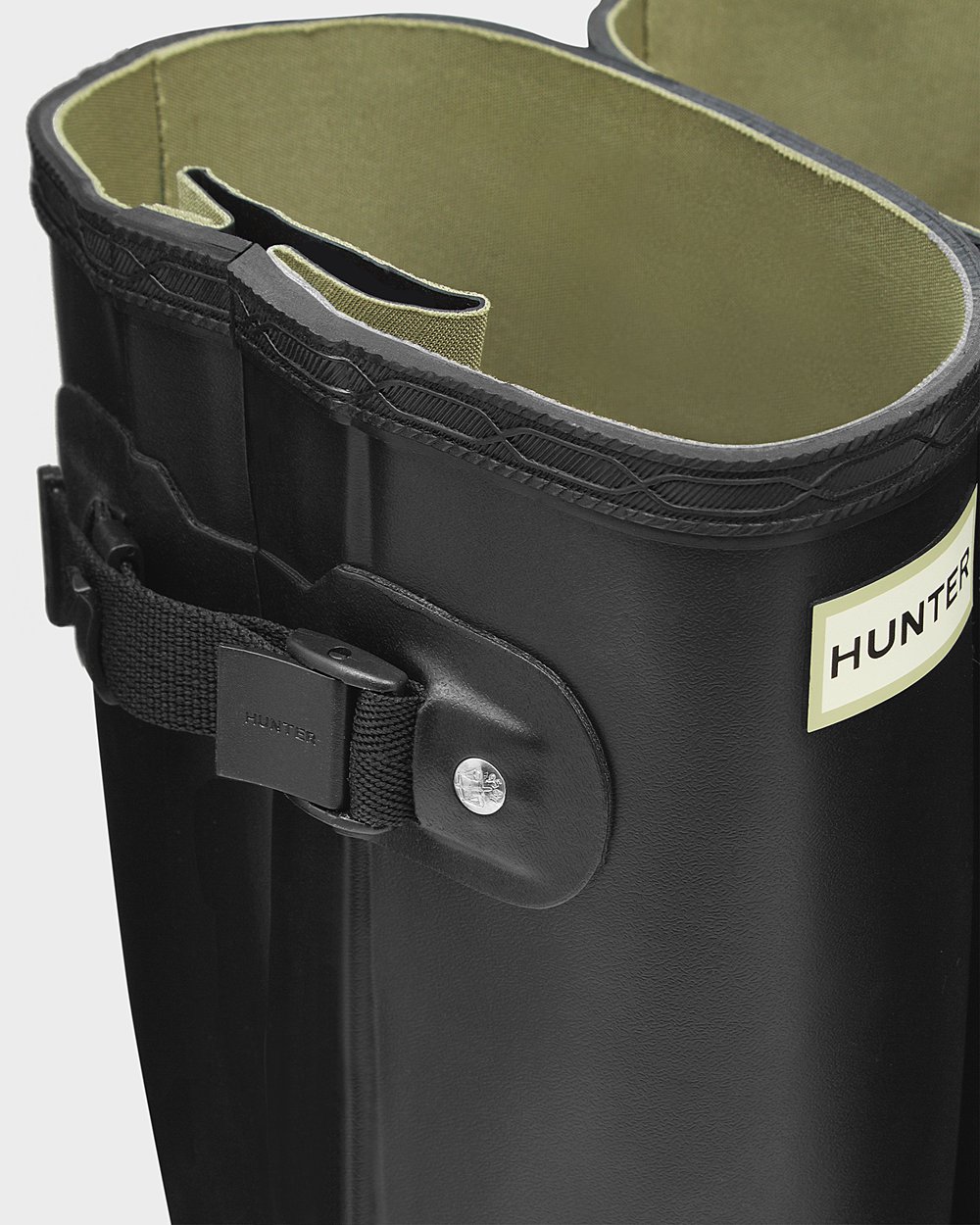 Hunter Norris Field Side Adjustable Tall Rain Boots - Buy Online Mens Black - XOZNYS574